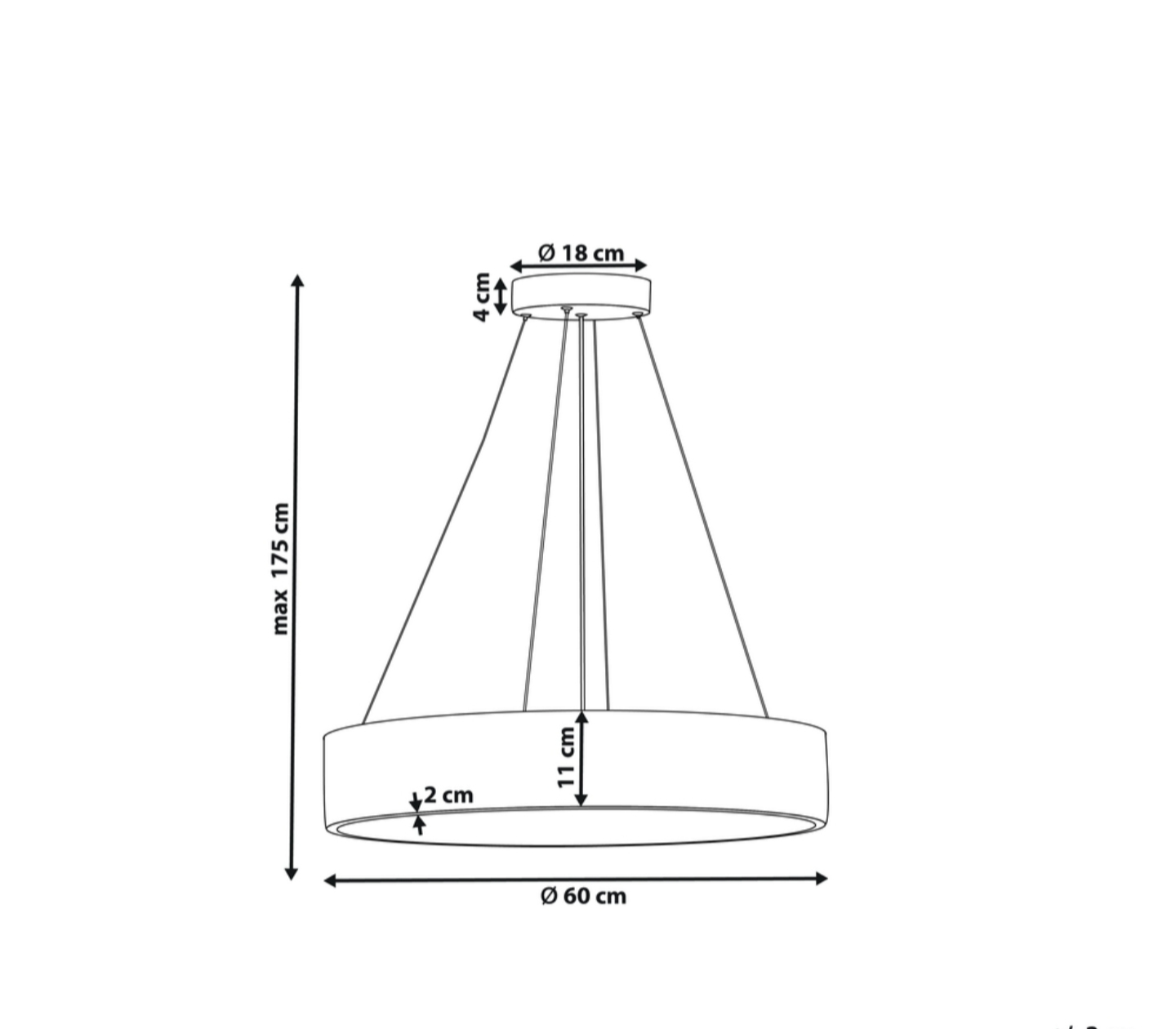 SUSPENDED LED CIRCULAR LUMINAIRE 60mm - Image 2