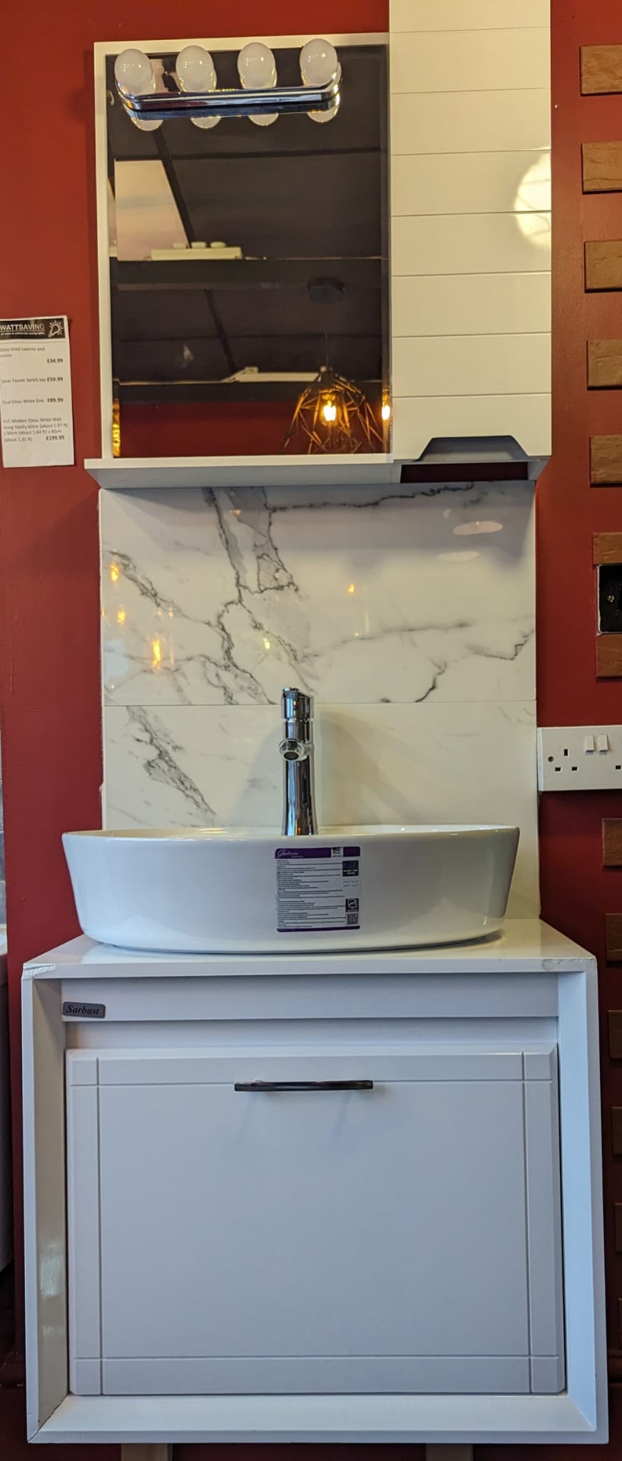 Modern Gloss Cabinet With Silver Handles - Image 2